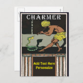 Slanke Charmer, voeg tekst toe, Briefkaart (Voorkant / Achterkant)