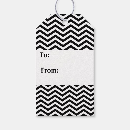 Slanke Chevron cadeau Labels Cadeaulabel (Voorkant)