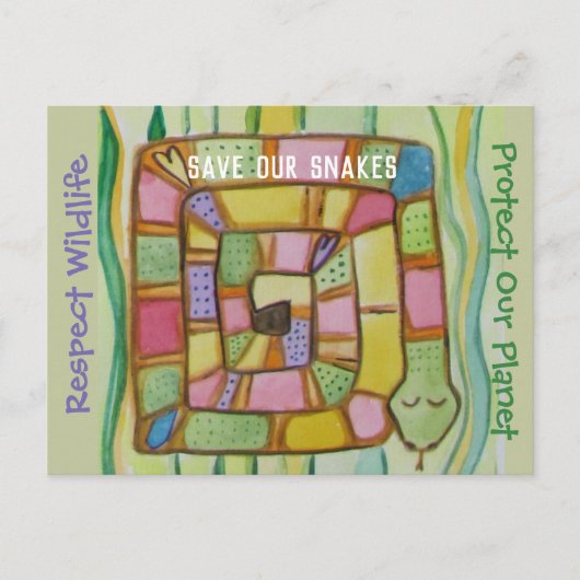 Slanke Conservation - Red onze slangen Briefkaart (Voorkant)