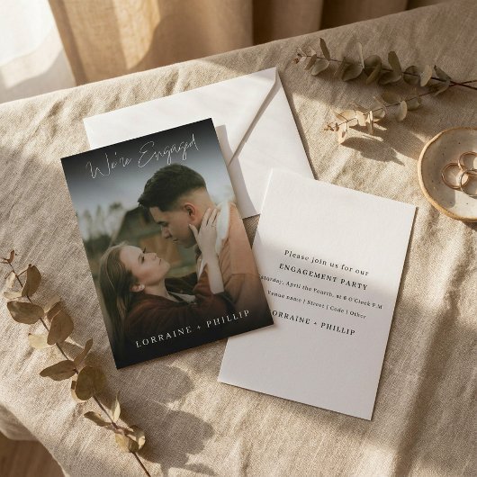 Slanke donkere gradiënt We zijn verloofde foto uit Kaart