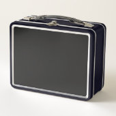 Slanke donkergrijze lunchbox voor werk- of schoolm (Voorkant)