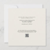 Slanke & Eenvoudige Moderne Beige Vierkante Bruilo Kaart (Achterkant)