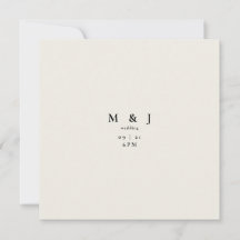 Slanke & Eenvoudige Moderne Beige Vierkante Bruilo