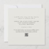 Slanke & Eenvoudige Moderne Beige Vierkante Bruilo Kaart (Achterkant)