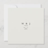 Slanke & Eenvoudige Moderne Beige Vierkante Bruilo Kaart (Voorkant)