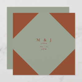 Slanke & eenvoudige wijze & Terracotta vierkante b Kaart