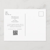 Slanke eigentijdse Monogram Grijze Bruiloft Briefkaart (Achterkant)