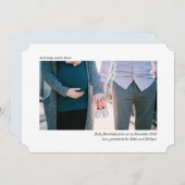 Slanke en eenvoudige fotozwangerschapsaankondiging kaart (Voorkant / Achterkant)