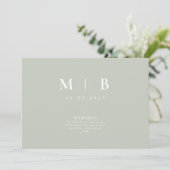 Slanke en eenvoudige uitnodiging tot weduwschap in (Staand voorkant)