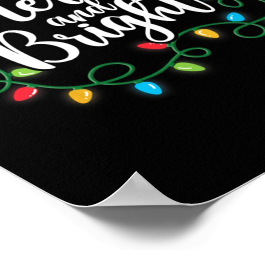 Slanke en heldere kerstlampjes poster (Hoek)