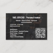 Slanke en moderne personal trainer met foto visitekaartje (Achterkant)