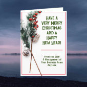 Slanke en stijlvolle kerstkaart voor bedrijven feestdagen kaart