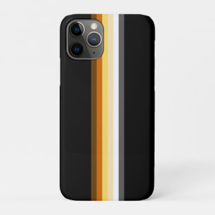 Slanke Gay Bear Pride Flag lint op zwart iPhone 11 Pro Hoesje