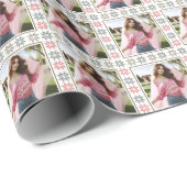 Slanke gepersonaliseerde foto- en vakantiepunten cadeaupapier (Rol Hoek)