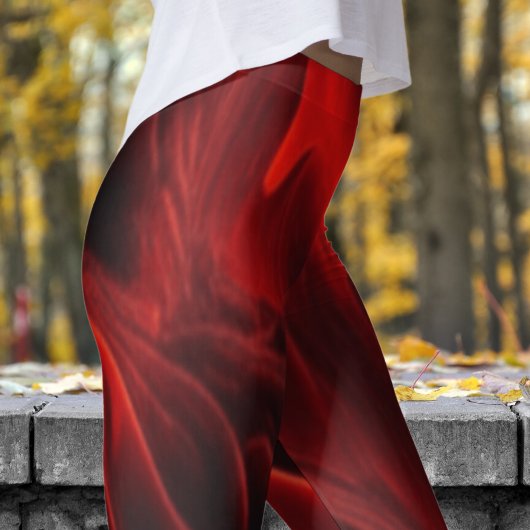 Slanke gesmolten lava print leggings
