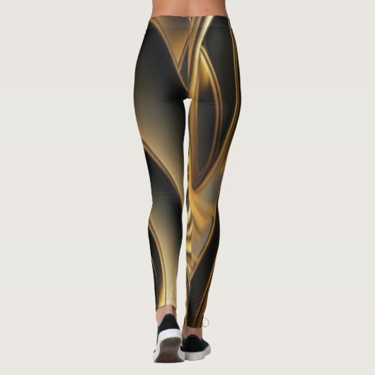 Slanke gesmolten messing print leggings (Achterkant)