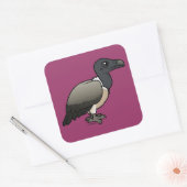 Slanke gier vierkante sticker (Envelop)