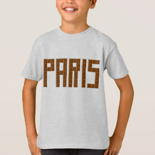 Slanke grijze jersey-T-shirt PARIS CHOCOLAT T-shirt