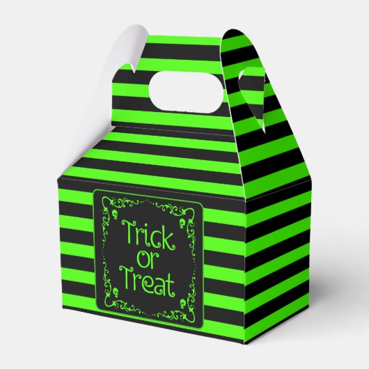 Slanke groene Trick or treat Favor Box Bedankdoosjes (Achterkant)
