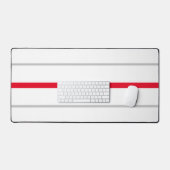 Slanke heldere rode grijze racestrepen op wit bureaumat (Keyboard & Muis)