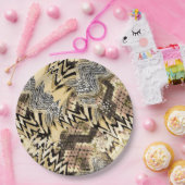 Slanke huid, tijger. papieren bordje (Feest)