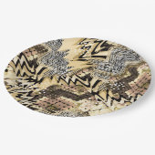 Slanke huid, tijger. papieren bordje (Gekanteld)