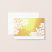 Slanke  kant bruiloft bedankt folie kaarten (Met envelop)