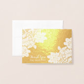 Slanke  kant bruiloft bedankt folie kaarten (Voorkant met envelop)