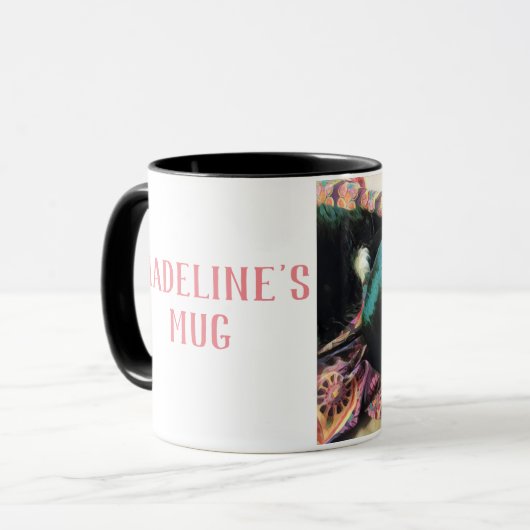 Slanke Kat gepersonaliseerde combo mok (Voorkant links)