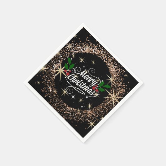 Slanke kerstglitter en ontwerp voor feestdagen servet (Hoek)