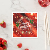 Slanke kerstglitter en sparteloos vakantiemodel servet (Insitu)