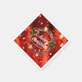 Slanke kerstglitter en sparteloos vakantiemodel servet (Hoek)