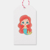 Slanke kerstschattige Glitter Mermaid Gift Label Cadeaulabel (Achterkant)