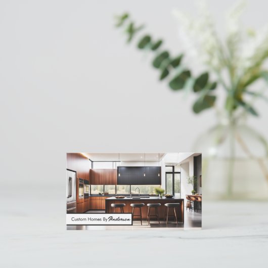 Slanke Keuken Aangepaste Huizen Bouw Remodel Visitekaartje (Staand voorkant)