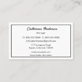 Slanke Keuken Aangepaste Huizen Bouw Remodel Visitekaartje (Achterkant)