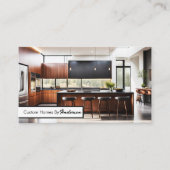 Slanke Keuken Aangepaste Huizen Bouw Remodel Visitekaartje (Voorkant)