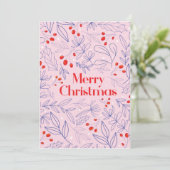 Slanke, kleurrijke kerstkaart (Staand voorkant)