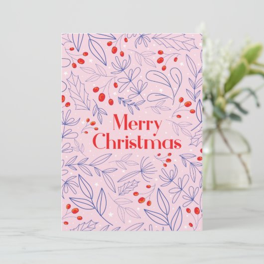 Slanke, kleurrijke kerstkaart (Staand voorkant)