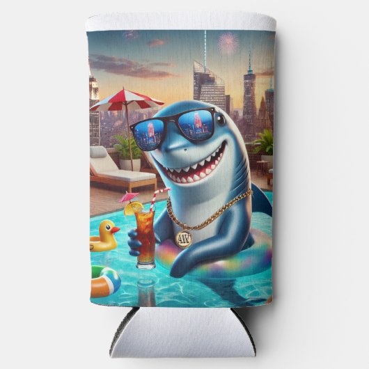 Slanke Koelbox Haai Ram Zodiac Seltzer Blikjeskoeler (Voorkant)