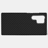 Slanke koolstofvezel weven textuur, modern samsung galaxy hoesje (Achterkant horizontaal)