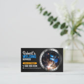 Slanke lasser Metalen Fabricator Metaalwerk Visitekaartje (Staand voorkant)