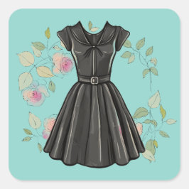 Slanke LBD Sticker Klein Zwart Jurk Decal