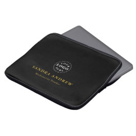 Slanke Logo-laptophoes met naam en titel Laptop Sleeve