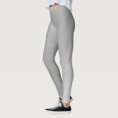 Slanke Look Zachte Zilveren Gradiënt Leggings (Links)