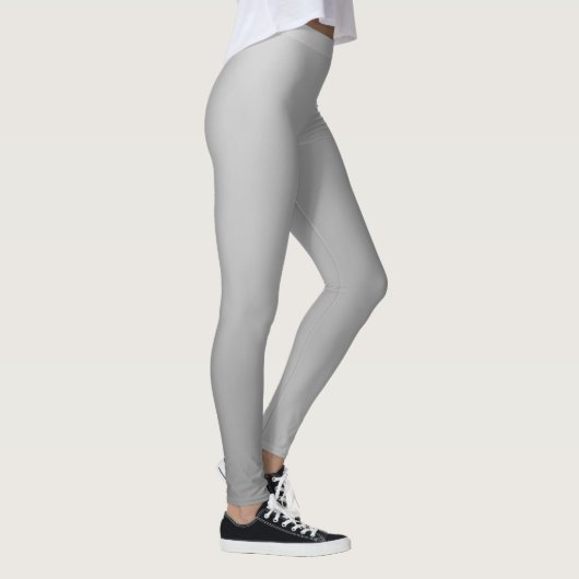 Slanke Look Zachte Zilveren Gradiënt Leggings (Rechts)