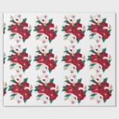 Slanke met bloemen cadeaupapier (Vlak)