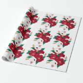 Slanke met bloemen cadeaupapier (Uitgerold)