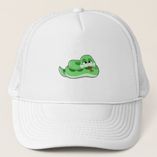 Slanke met groene gordels trucker pet (Voorkant)
