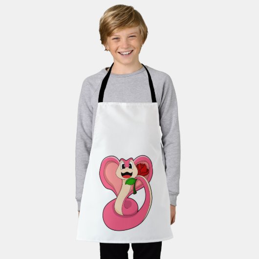 Slanke met Roos Schort (Gedragen)