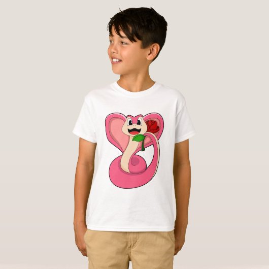 Slanke met Roos T-shirt (Voorkant volledig)